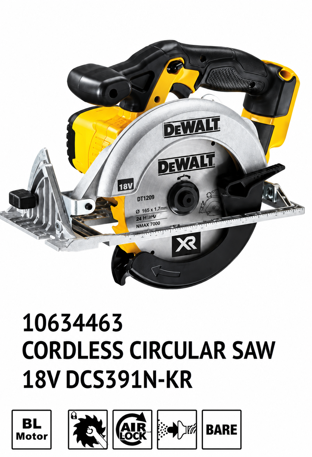 DEWALT DCS391N-KR Cordless Circular Saw 20V MAX 6-1/2"